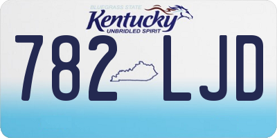 KY license plate 782LJD