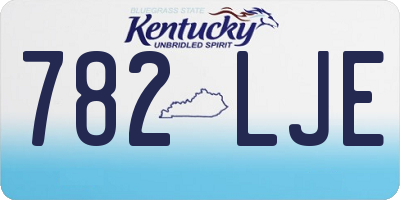 KY license plate 782LJE