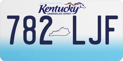KY license plate 782LJF