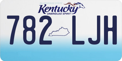 KY license plate 782LJH