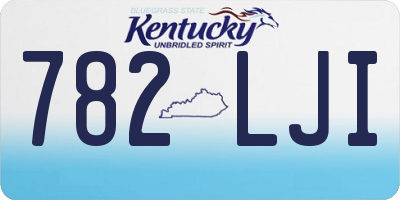 KY license plate 782LJI