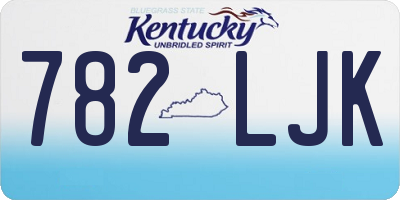 KY license plate 782LJK