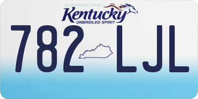 KY license plate 782LJL