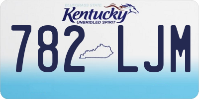KY license plate 782LJM