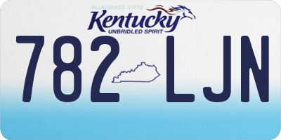 KY license plate 782LJN