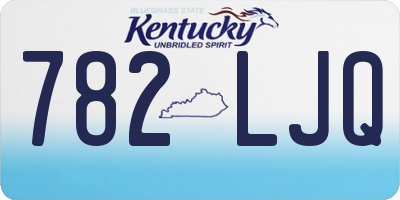 KY license plate 782LJQ