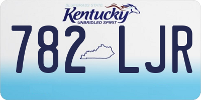 KY license plate 782LJR