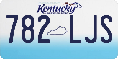 KY license plate 782LJS
