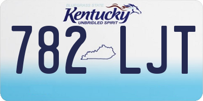 KY license plate 782LJT
