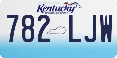 KY license plate 782LJW