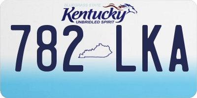 KY license plate 782LKA