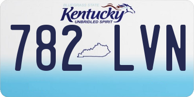 KY license plate 782LVN