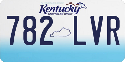 KY license plate 782LVR