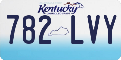 KY license plate 782LVY