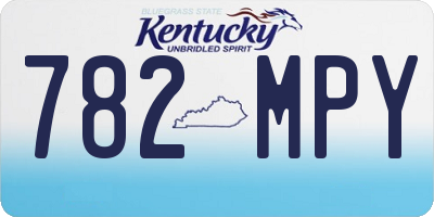 KY license plate 782MPY