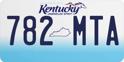 KY license plate 782MTA