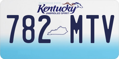 KY license plate 782MTV