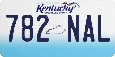 KY license plate 782NAL