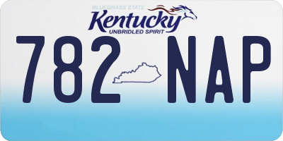 KY license plate 782NAP