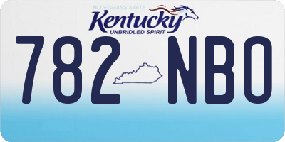 KY license plate 782NBO