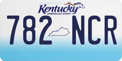 KY license plate 782NCR