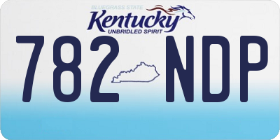 KY license plate 782NDP