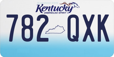 KY license plate 782QXK
