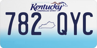 KY license plate 782QYC