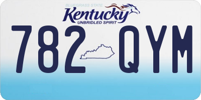 KY license plate 782QYM