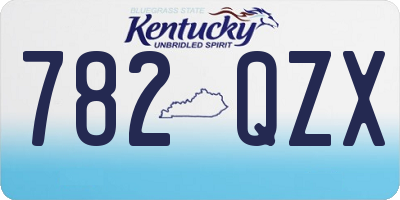 KY license plate 782QZX