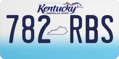 KY license plate 782RBS