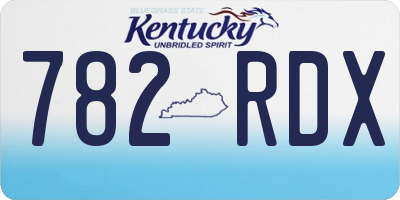 KY license plate 782RDX