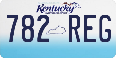 KY license plate 782REG