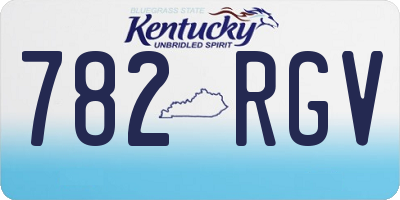 KY license plate 782RGV