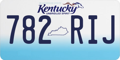 KY license plate 782RIJ
