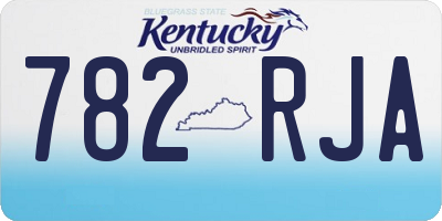 KY license plate 782RJA