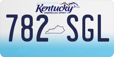 KY license plate 782SGL