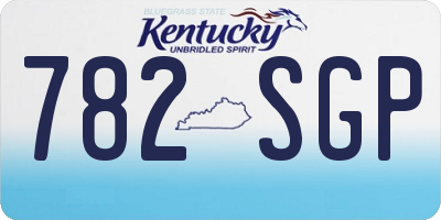 KY license plate 782SGP
