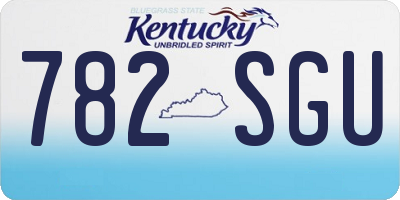 KY license plate 782SGU