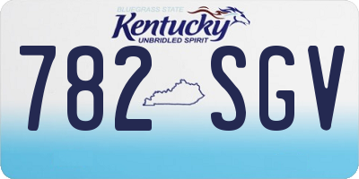 KY license plate 782SGV