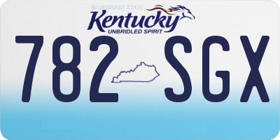 KY license plate 782SGX