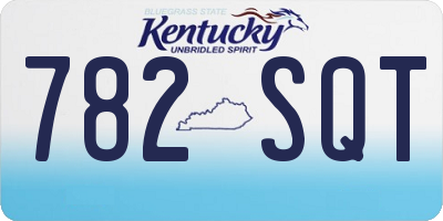KY license plate 782SQT