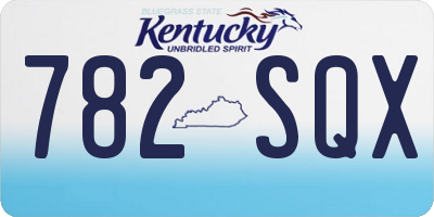 KY license plate 782SQX