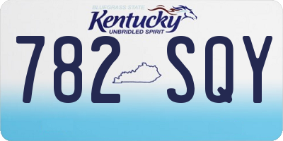 KY license plate 782SQY