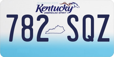 KY license plate 782SQZ