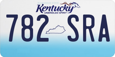 KY license plate 782SRA