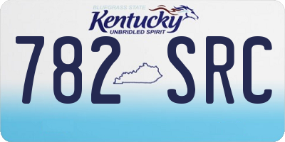KY license plate 782SRC