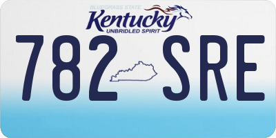 KY license plate 782SRE