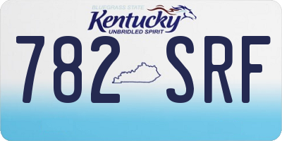 KY license plate 782SRF