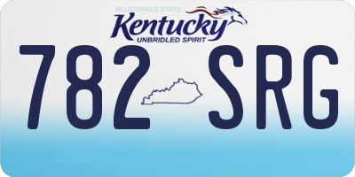 KY license plate 782SRG
